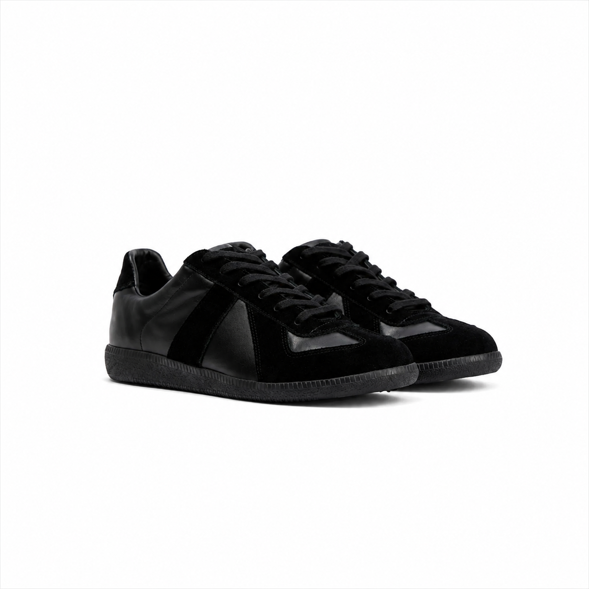 Replica leather and suede sneakers
