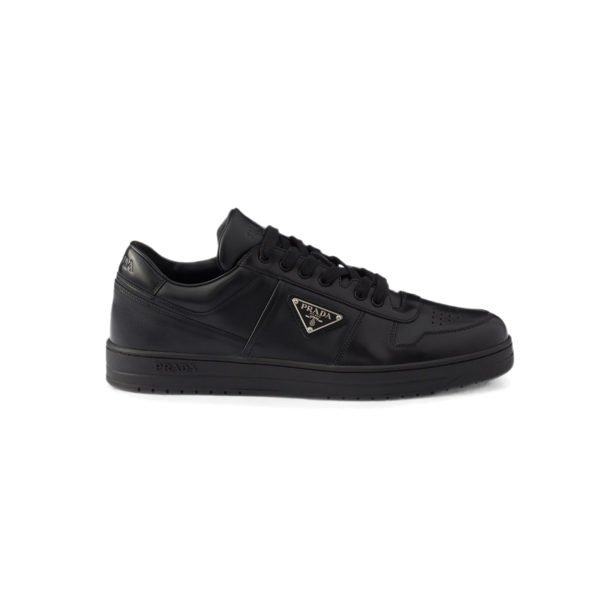 Prada Downtown Leather Sneakers Black