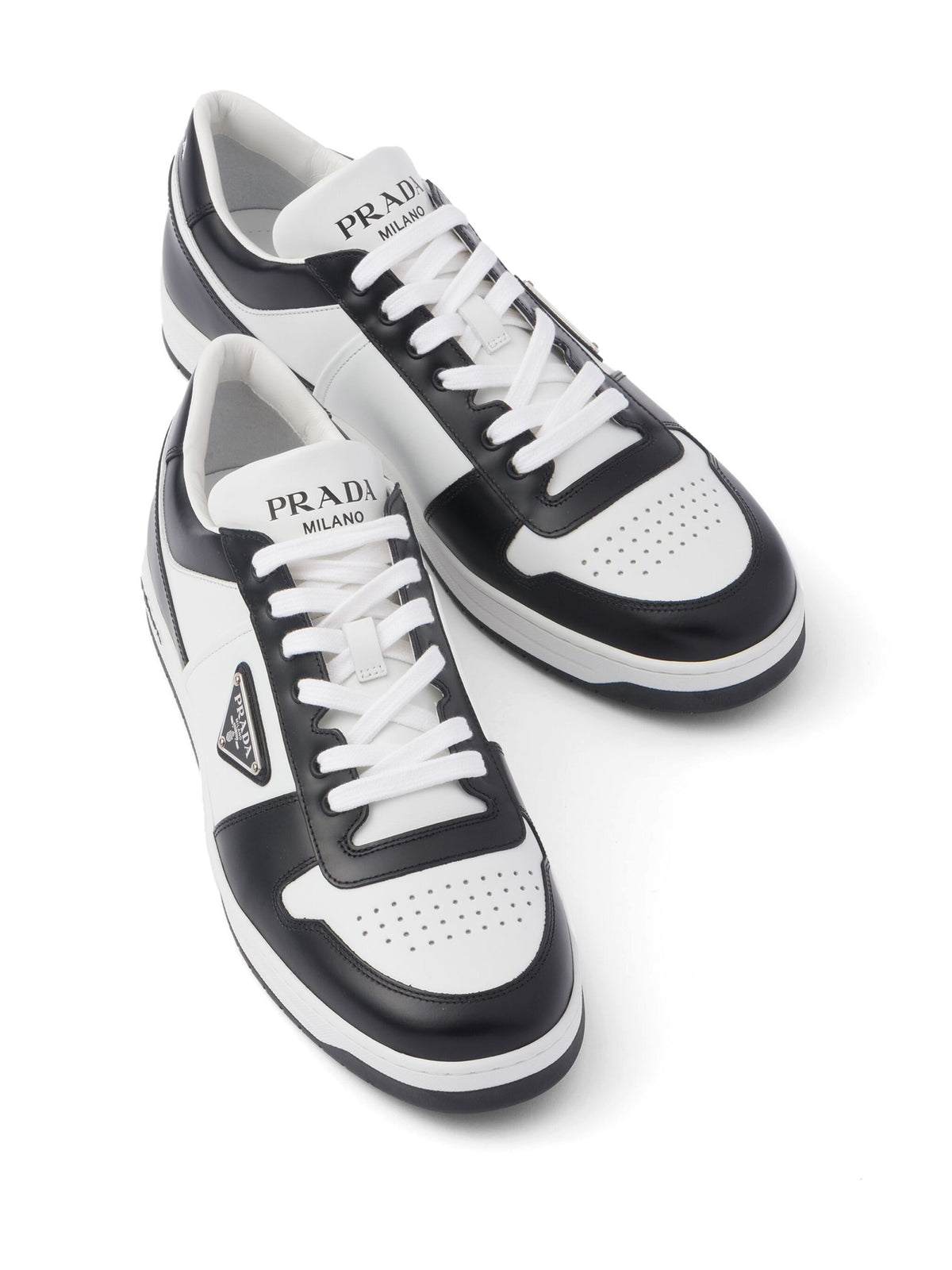 Prada Downtown Leather Sneakers